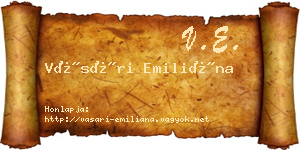 Vásári Emiliána névjegykártya